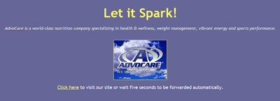 Let it Spark! forwarding page (click on image to see page in action)